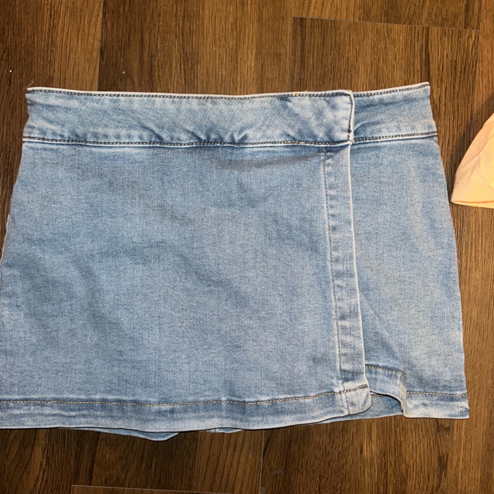 garage denim asymmetrical skirt